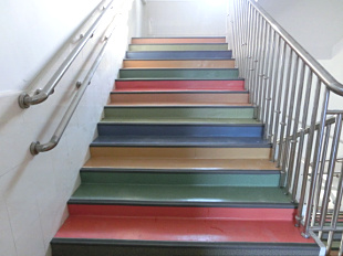 纯色拼接楼梯PVC地板